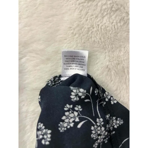 41‎ Hawthorn Women Black White Floral Long Sleeve Top Size XL - Picture 5 of 5